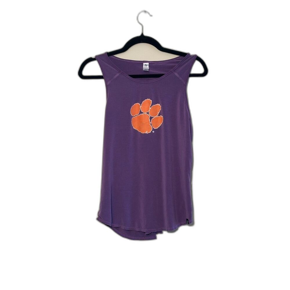 Certo Clemson Tigers Tank Top Purple Open Back Size S